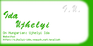 ida ujhelyi business card